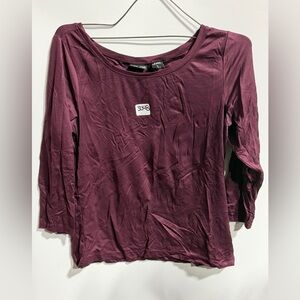 #3048-New York & Company Deep Purple Long Sleeve Top